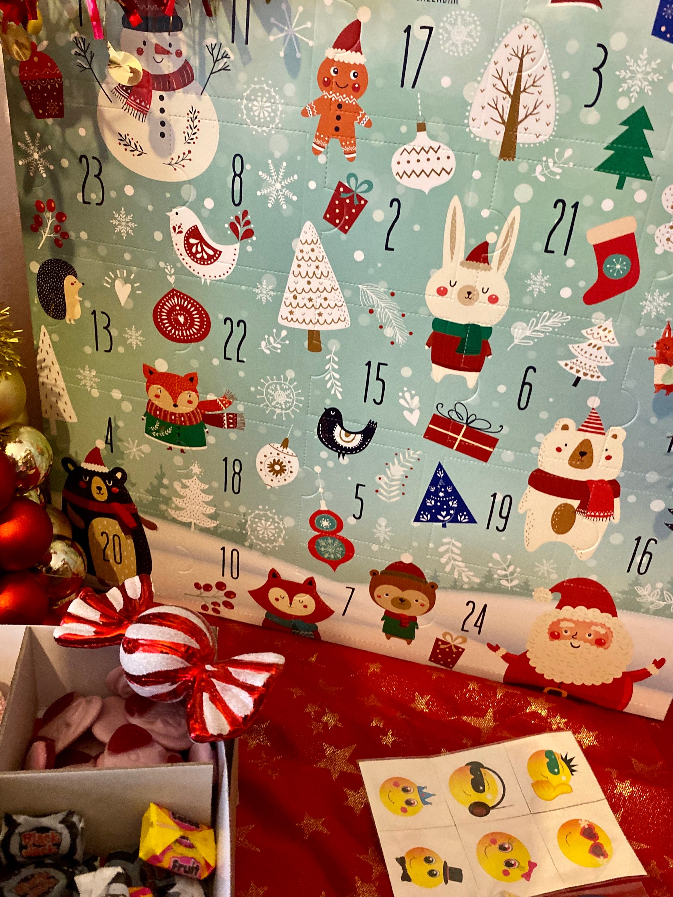 Christmas Sweet Advent Calendar, 24 days, Sweets and toys advent