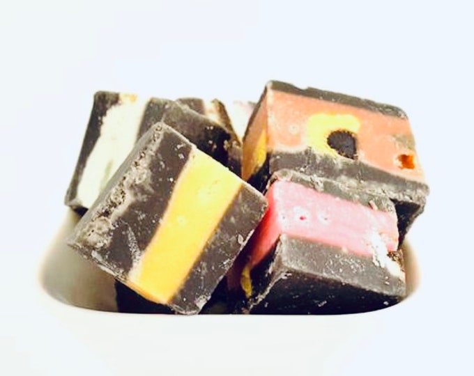 Liquorice All Sorts Fudge, Liquorice Gifts. Gift for parents, Mothers day. Father's Day. Grandparents Gift, Gift Tins. Liquorice assortment