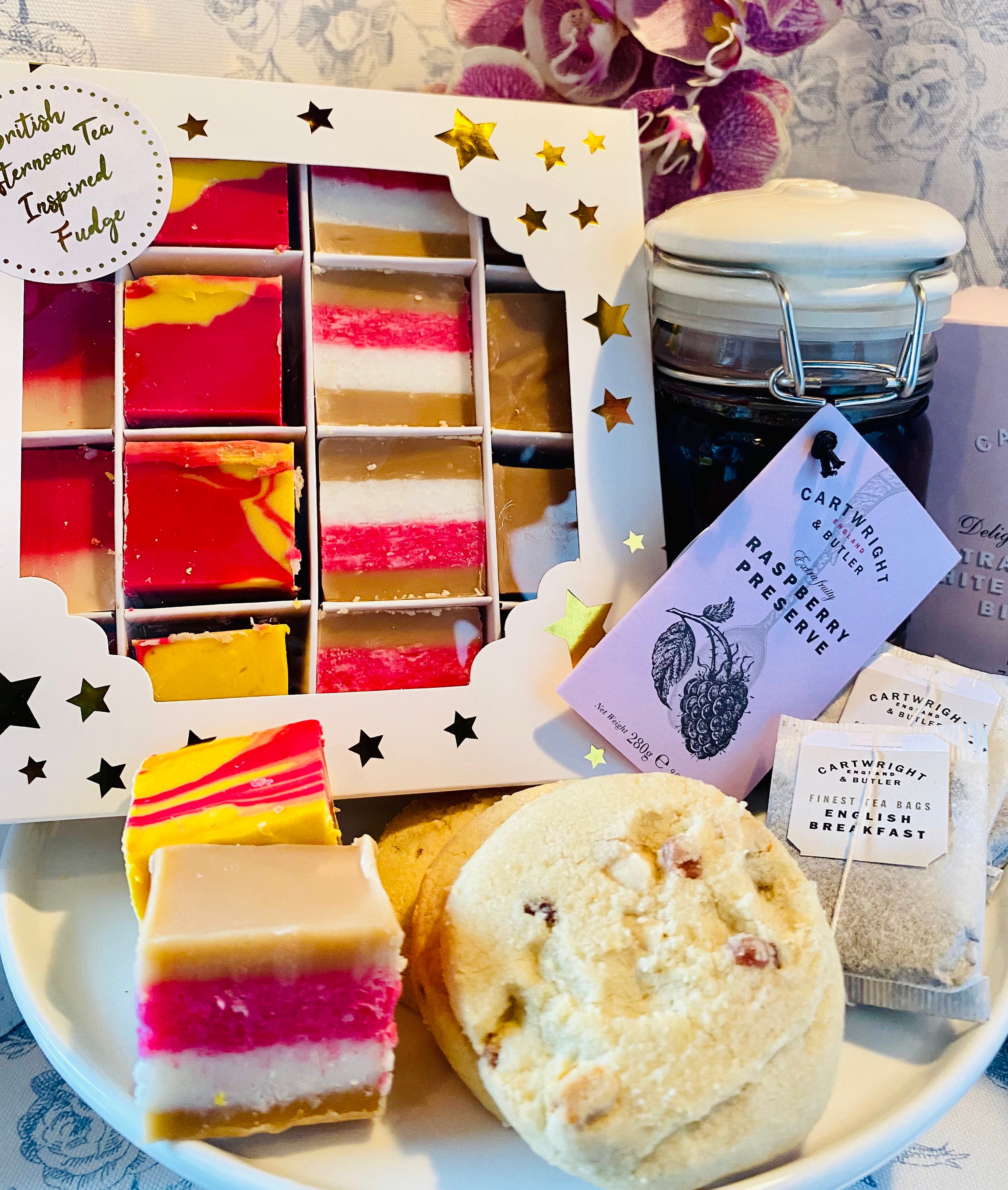 Fudge Box Afternoon Tea Fudge Gift Set Afternoon Tea Experience Cartwright Butler Raspberry Jam English Breakfast Tea British Food Fudge Box Afternoon Tea Fudge Gift Set Afternoon Tea Experience Cartwright Butler Raspberry Jam English Breakfast Tea British Food