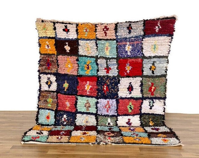 Gorgeous Check Rug Moroccan Runner Rug Exclusive Berber Area Soft Entryway Runner 4'x5'ft