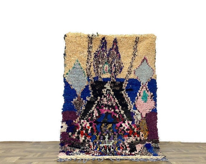 Blue Moroccan Rug ,Luxury Modern Rug, Bedroom Rug,Beni Ourain Carpet, Living Room Rug ,Berber Carpet