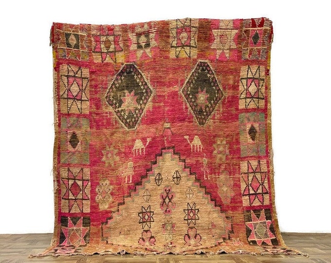7x6 ft,Large Bedroom Sofa Rug,Entryway Kilim Rug,Beni Ouarain Tribal Floor,Living Room Rug