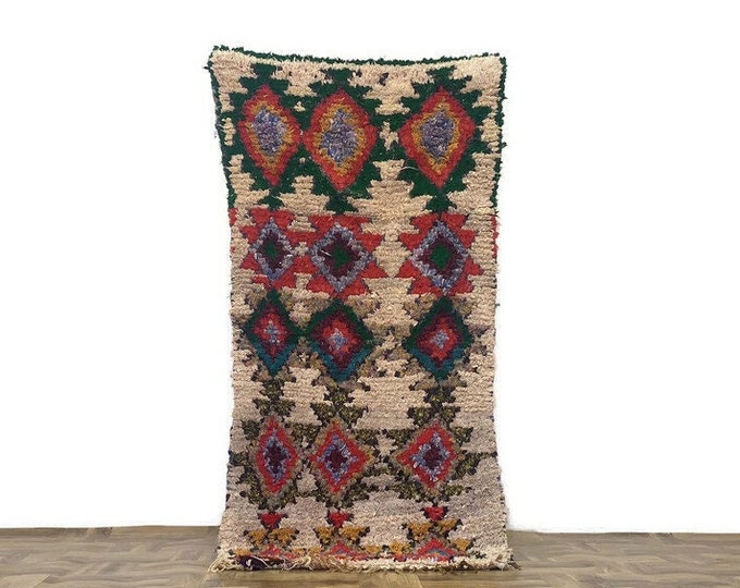 Authentic Berber Kilim,Handmade Flatweave Moroccan Rug,Handwoven Wool Flatweave Tribal Carpet,2'7x6' ft