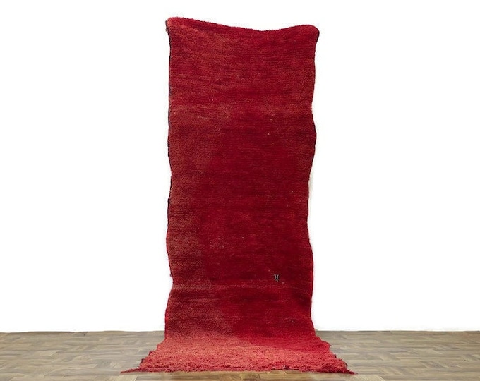 10x3 Feet /Wool Red Runner,Matdoor Rug, Carpet Handmade DoorMat Living Room Rugs