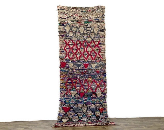 8x2 ft Kilim Rug Vintage Rug Handmade Boho Runner Carpet Living Room Rug Diamond Pattern Rug