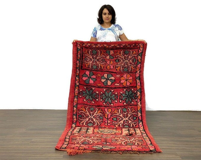 6x3 ft,All Wool Rug,Handmade Carpet ,Entryway Kilim  Rug ,Living Room Rug,Traditional Berber Runner