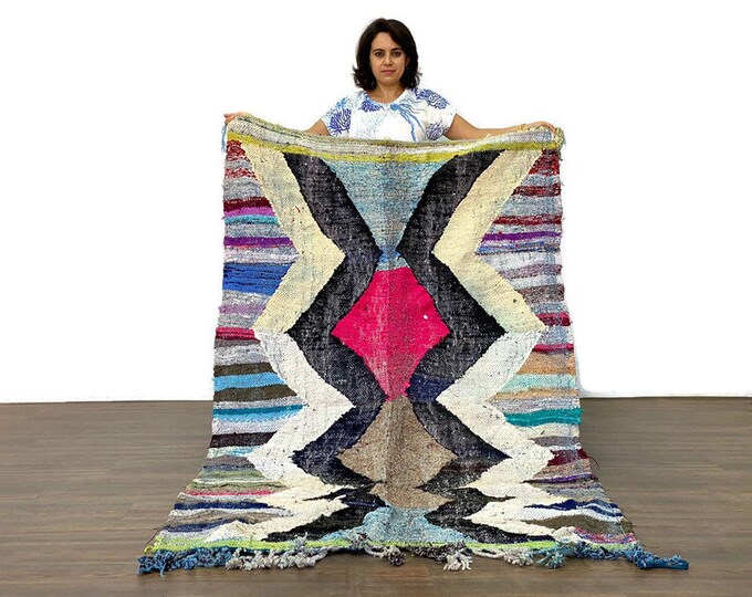 4x7 ft,Geometric Runner Rug,Nustic Floor Cherouite Runner,Colorful Bedroom Rug ,Matdoor Area