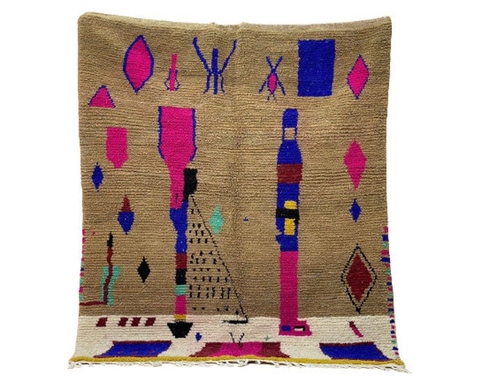 Customized Beni Ourain Rug Farhouse Runner Artisanal Teppish Morokko Rug Floor Rug