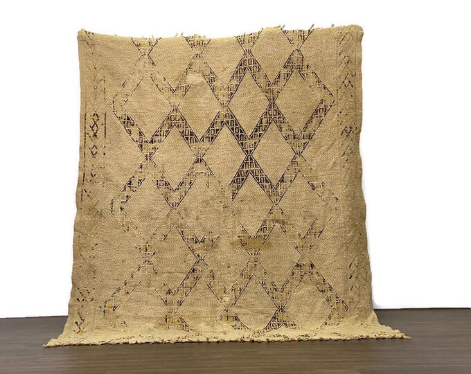 Unique Rug Moroccan Carpet Handmade diamond Runner (89x74 inch)Berber Area Soft