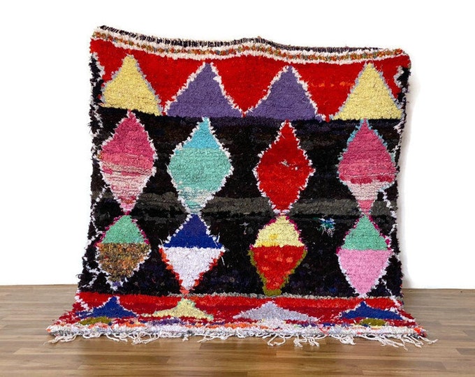 70s Historical Colorful Kilim Rug Huge Vintage Rug Handmade Living Room Rug MatDoor  5x6 ft