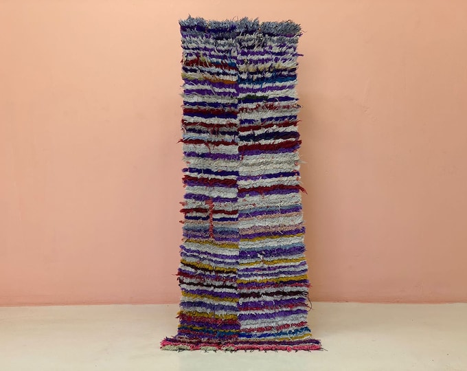 Outdoor Indoor Runner Shaggy Striped Hallway Vintage Runner Bedroom Rug Stair Runner 2x5.5 ft
