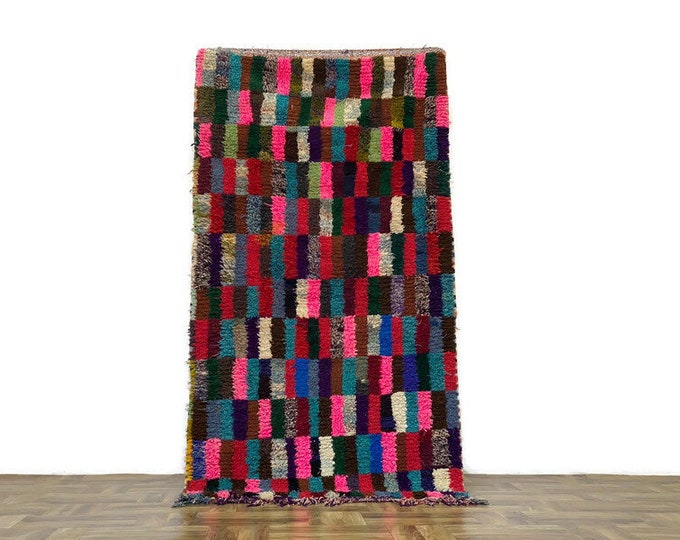 Lovely Moroccan Rug Mat Door Runner Handmade Checkered Rug Colorful Carpet Living Room Rug