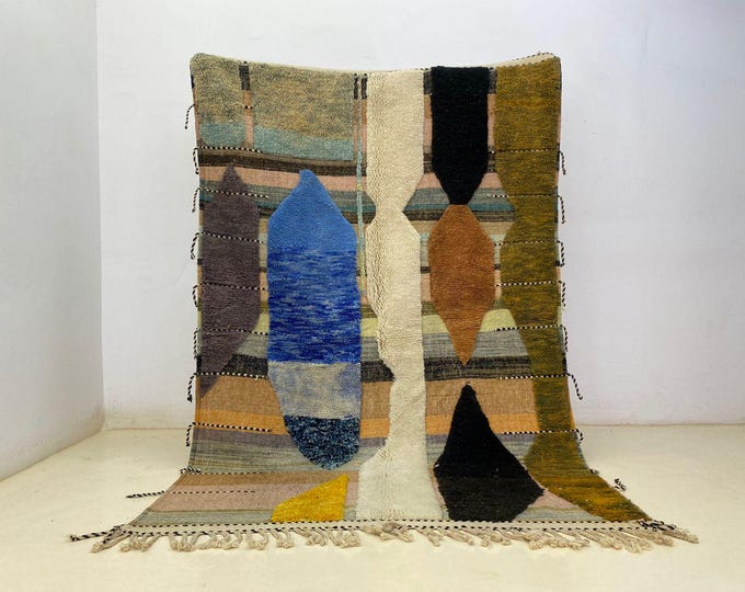Gorgeous Farmhouse Rug Berber Wool Rug Housewarming Rug Stair RunnerStripped Berber Carpet