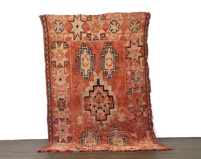 8'x5' FeetTraditionnel Rug Moroccan Carpet Handmade Vintage Runner Berber Area 100% Cotton