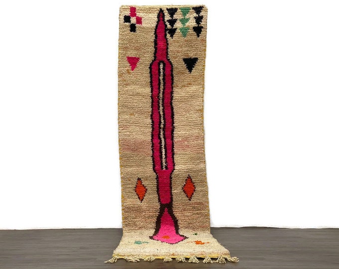 Colorful Custom Runner Rug Fluffy Entryway Handmade Hallway Soft Wool Runner