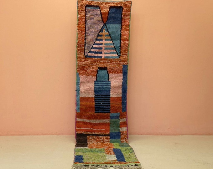 Colorful Runner Rug Handmade Stair Runner Farmhouse Area Multicolored Kitchen Runner Mat