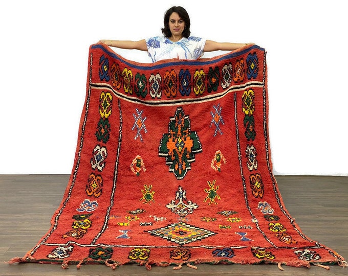 5x9 ft,Moroccan Runner Rug,Red Berber Rug,Cozy Rug,Traditionnel Vintage Rug,Handmade Bedroom Rug ,Stair Runner