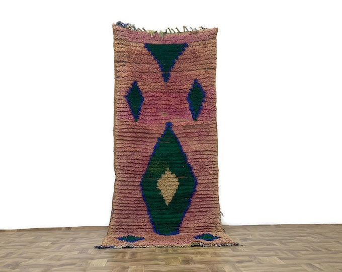 3x8 ft,Authentic Berber Kilim,Handmade Flatweave Moroccan Rug,Handwoven Wool Flatweave Tribal Carpet