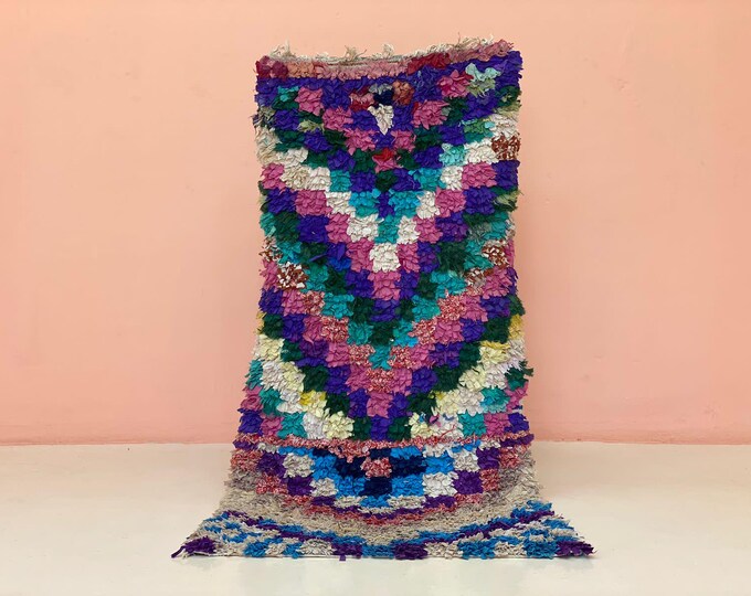 Lovely Check Runner Rug Soft Berber Area Indoor Outdoor Runner Washable Machine Rug Vintage Rug Oriental Area 2x5 ft