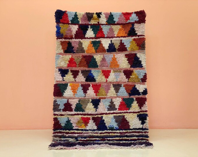 Colorful Checkered  Runner Rug Housewarming Runner Stair Runner Washable Machine Rug Checkboard Hallway 4x7 ft