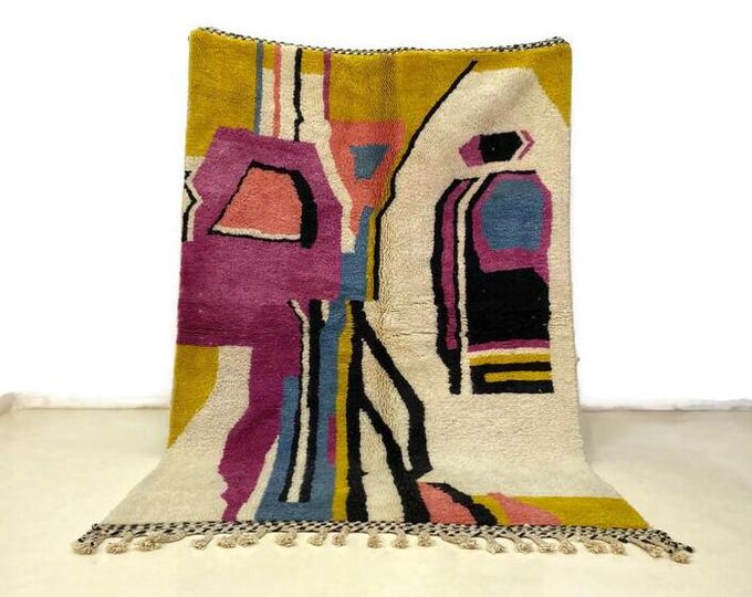 Gorgeous Beni Ourain Rug Berber Wool Rug Housewarming Rug Stair Runner Exclusive Berber Carpet