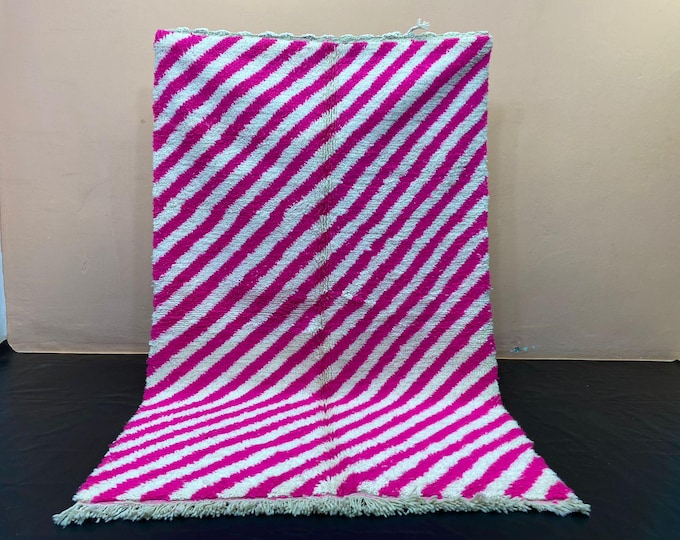 Custom Moroccan Boujad Rug – Handmade Wool Rug Pink, Berber Style Carpet, Made to Order Area Rug from Morocco- Cozy Berber Rug,Pink Rug