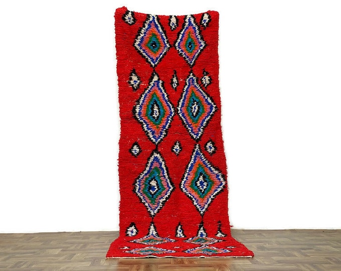 Solid Moroccan Premium Unique Runner,Berber Handmade Carpet , Huge Vintage Rug ,Entryway Kilim Area Runner