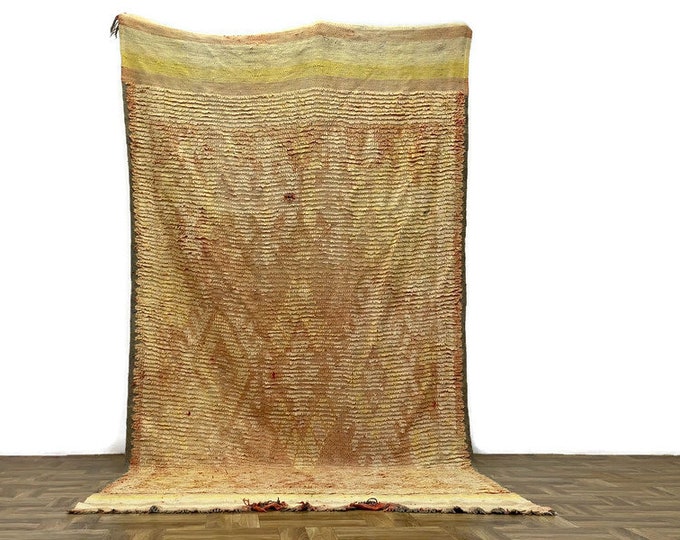 70s Antique Beni Ourain,Soft Exclusive Handmade Rug,Nustic Floor Runner,Handmade Berber Rug