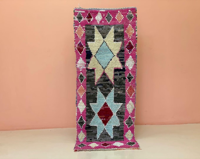 Moroccan Rug Soft Berber Entryway Indoor Outdoor Runner Washable Machine Rug Colorful Entryway Stair Runner 3x6.4ft