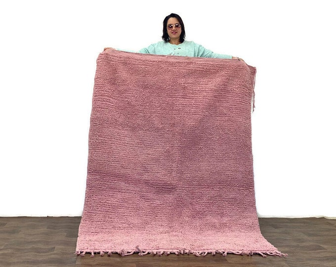 Pink Carpet  Stunning Rug Hand-Woven  Beni Ourain  Hallway  Teppich Area " Wool " Shaggy  Runner