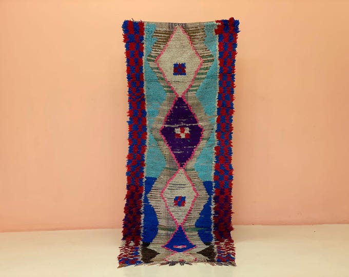 Berber Runner Rug Vintage Wachable Machine Rug Indoor Rug Bedroom Rug Housewarming Gifts 3x7.5 ft