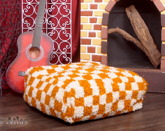 Amazing Berber Pouf Ottoman Pouffe Handmade Footstool Checkred Coffee Table Beanbag Footstool Pouf Pillow Handmade