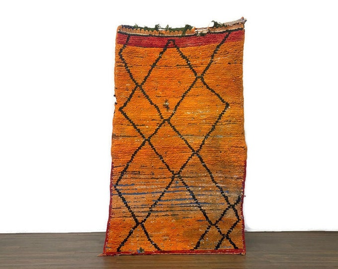 3x5 ft/ Gorgeous Orange Rug,Housewarming Rug Stair Runner ,DoorMat Runner,Lounge Rug