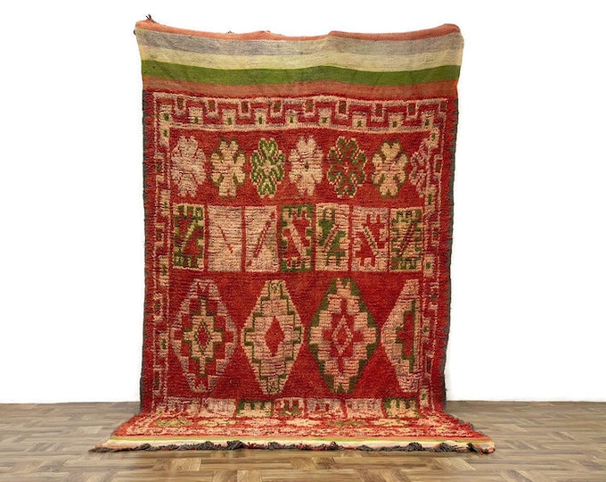 Large Moroccan Rug,Nursery Custom Tribal Rug,Beni Ouarain Entryway Kilim Rug,Solid Beber Rug,10x5 ft
