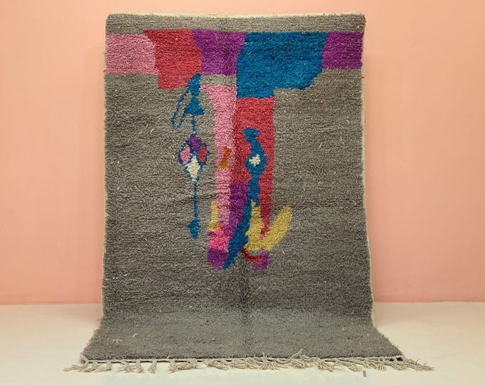 Aesthetic Traditionnel Rug,Beni Ourain Area Rug,Soft Handmade Moroccan Carpet
