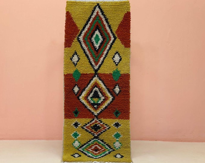 Boho Table Runner Rug Fluffy Entryway Geometric Hallway Soft Wool Runner ALL/SIZE