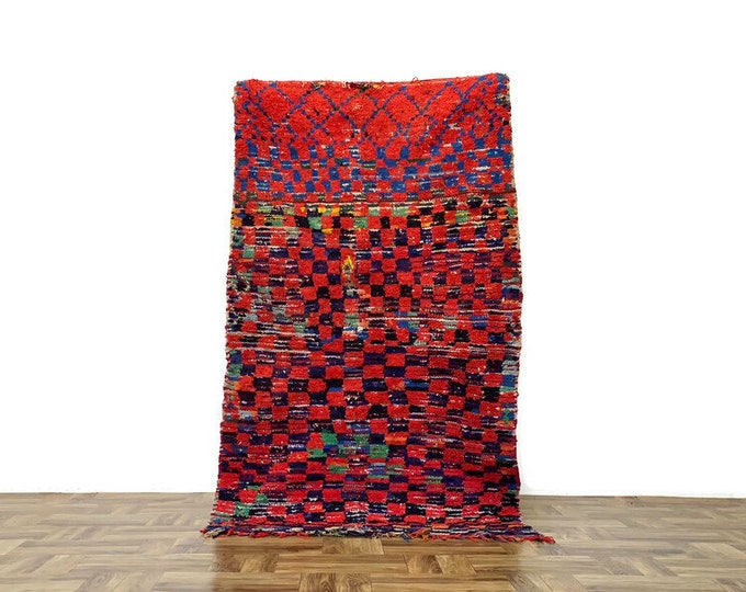 Red Check Rug,Checkerboard Rug, Living Room Rug,Floor Chair, Entryway Kilim Rug,Nursery Area Rug