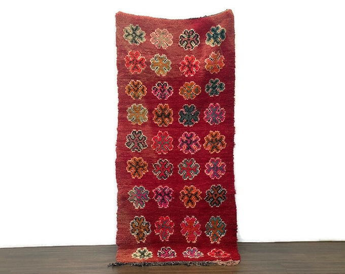 Authentic Red Rug Housewarming Area Beber Stair Runner Vintage Living Room Rug 3x7 ft