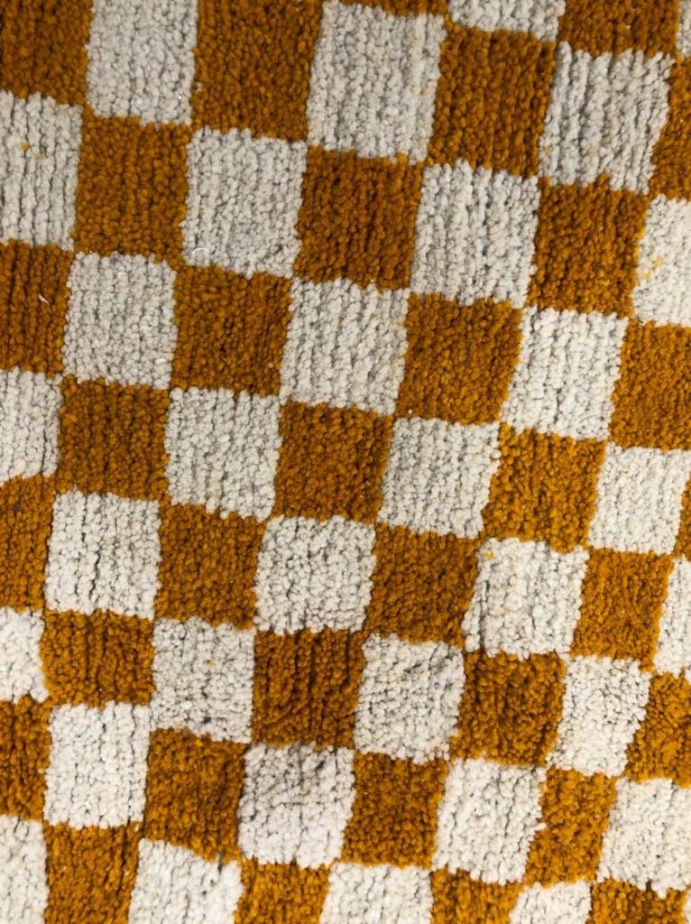 Checkered Rug Handmade Area Moroccan Runner Teppich Carpet Wool
