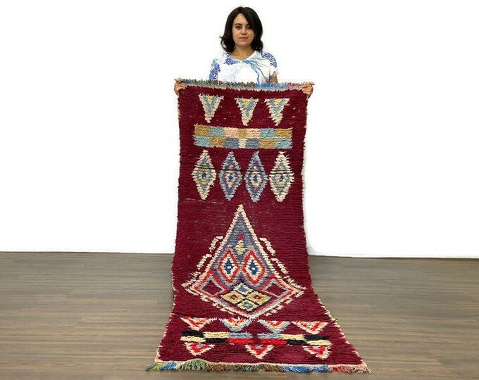 Natural Artwork  Rug,Tribal Floor Rug,Kilim Antique Area Rug, Bedroom Rug,Cherouite Outdoor Runner