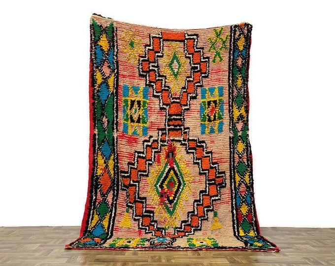 Solid Moroccan Premium Unique Runner,Vintage Azilal Entryway Shag Pile Carpet, Entryway Kilim Rug,Outdoor Rug