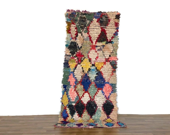 Oriental Vintage RugMoroccan Runner Rug,Indoor Outdoor Rug Colorful Entryway,Machine Washable Rug,3x7 ft