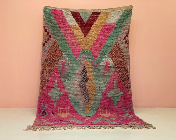 Custom  Boujaad Rug Modern Artwork Authentic Rug Colorful Entryway Runner Living Room Rug