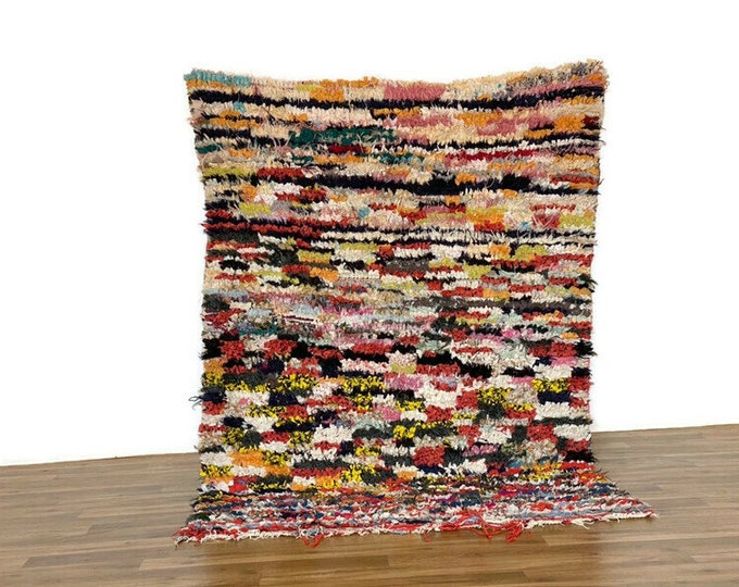 4'x6'ft Shaggy Runner Rug Striped Carpet Vintage Living Room Rug Soft Entryway