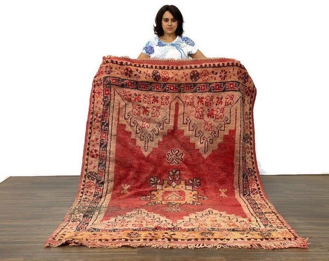 Gorgeous Moroccan Runner Rug,Electic Soft Wool Rug,Beni Ourain Carpet,Authentic Beber Area Rug,4x6 ft