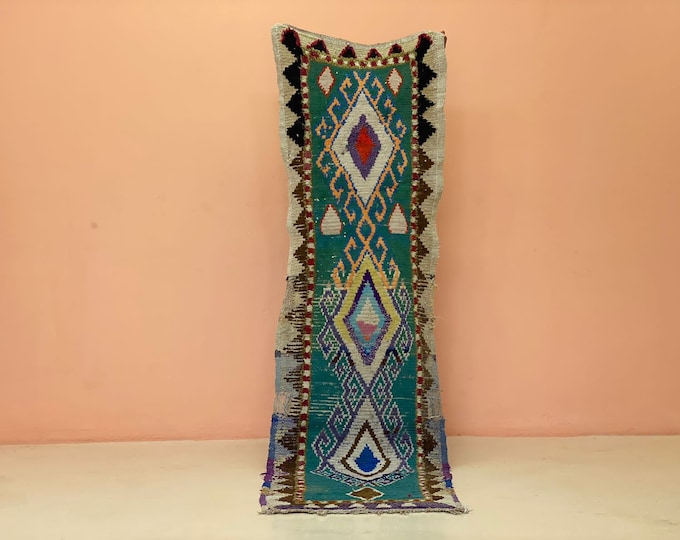 2x8 ft ,Moroccan Vintage Rug Soft Berber Area Indoor Outdoor Runner Washable Machine Rug Colorful Entryway