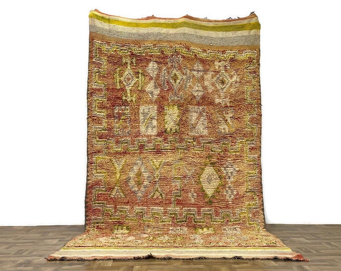 11x5 ft,Genuine Shag Rug,Bedroom Rug,Moroccan Lounge Rug,Abstract Handcraft Sofa  Rug ,Modern Berber Carpet