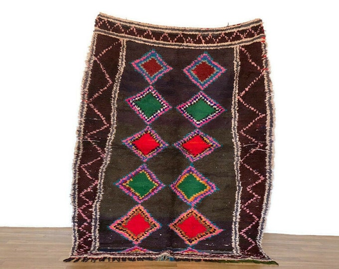 Amazing Rug Vintage  Runner Handmade Carpet  Teppich  Hallway  Berbere  Rug Boucherouite Multicolor