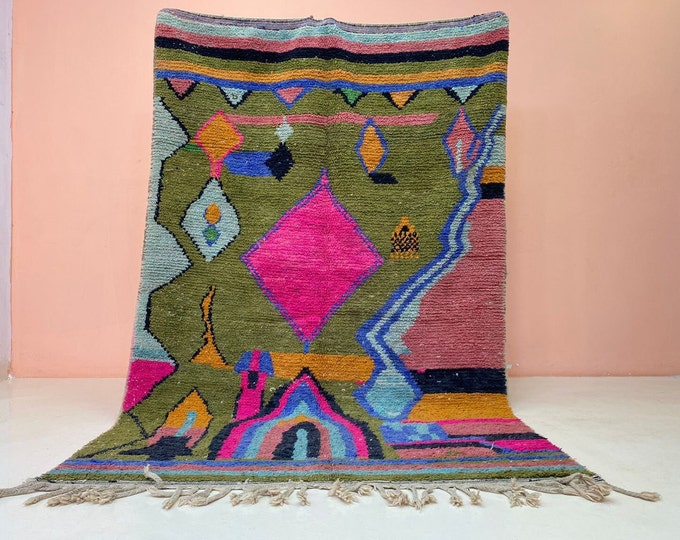 Mid Century Modern Boho Rug Modern Artwork Authentic Rug Soft Handmade Exclusive Area ALL/Sise