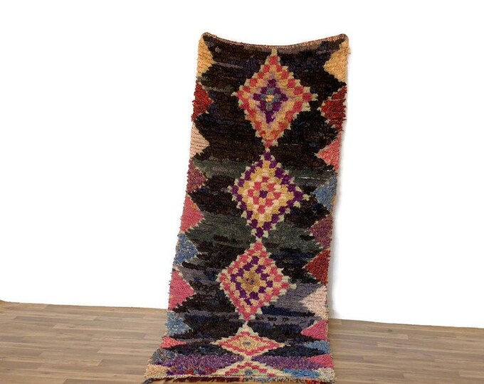 3x8 ft,Vintage Rug, Moroccan Rug, Vintage Moroccan Rug, living room Rug, Vintage Wool Rug, Vintage Area Rug, Moroccan Berber Rug
